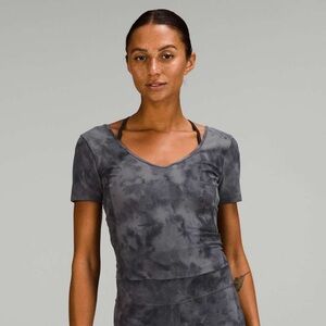 Lululemon Align T-Shirt in Diamond Dye Pitch Grey Graphite Grey Size 8